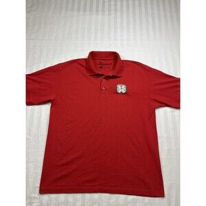 Caddyshack Bushwood Country Club Red Polo Shirt Embroidered Logo Golf Men's L